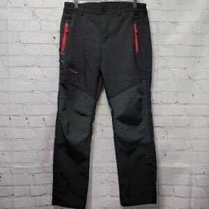 Aokeda Black Outdoor Sports Fleece Lined SkiPants